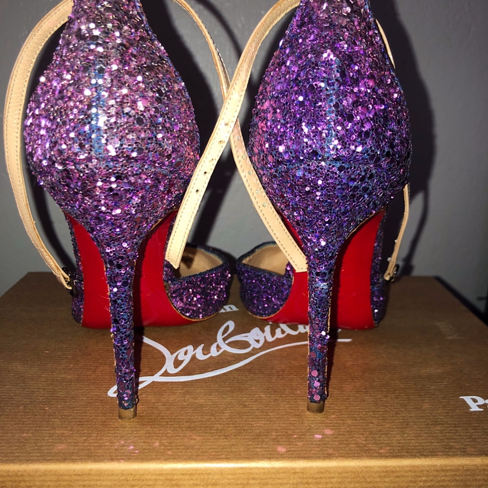 Purple glitter Louboutin